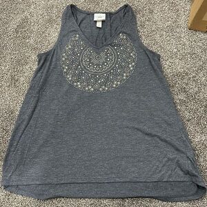 Knox Rose Embellished Tank Top Grey